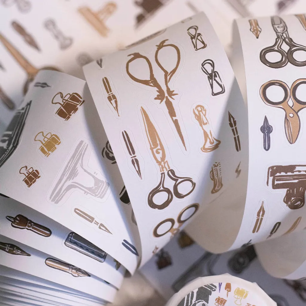 Loi Design | Pegatinas en Rollo Retro Stationery Die-Cut Paper Tape - Image 7