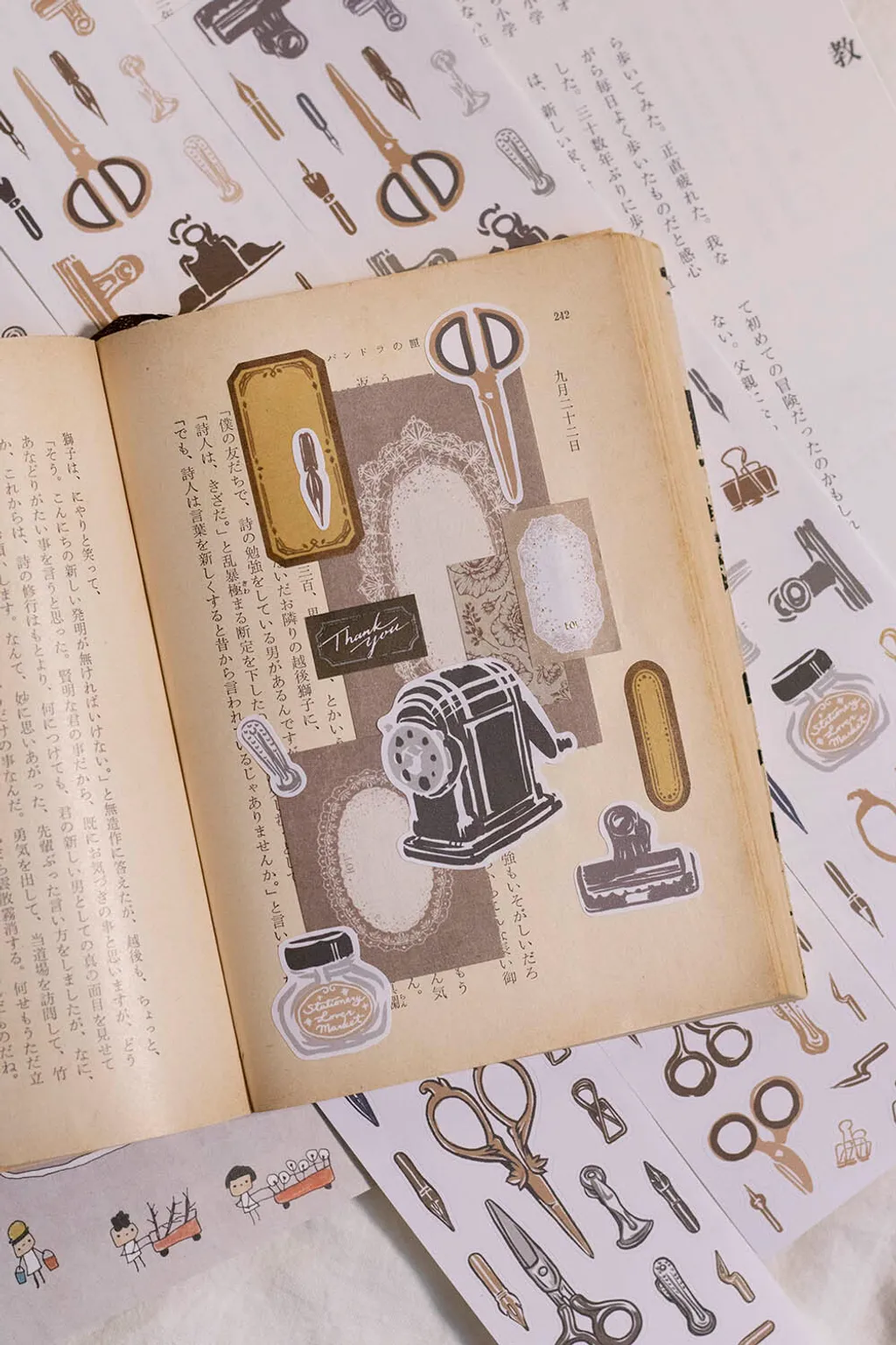 Loi Design | Pegatinas en Rollo Retro Stationery Die-Cut Paper Tape - Image 8
