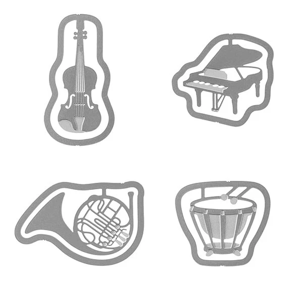 Midori | Clips Metálicos Etching Instrumentos Musicales - Image 3