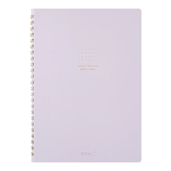 Midori | Cuaderno Anillas Color A5 Puntos Purple