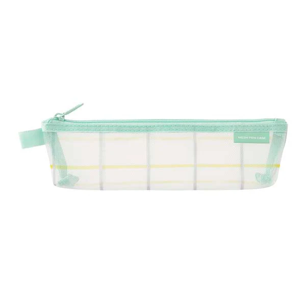 Midori | Estuche de Malla Pen Case Check Green