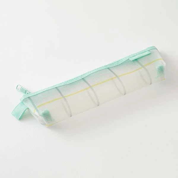 Midori | Estuche de Malla Pen Case Check Green - Image 2