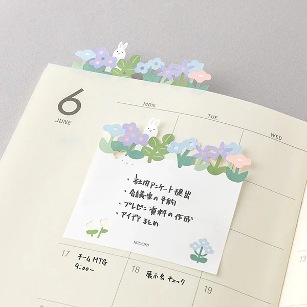 Midori | Notas Adhesivas Die Cutting Flower Garden - Image 6