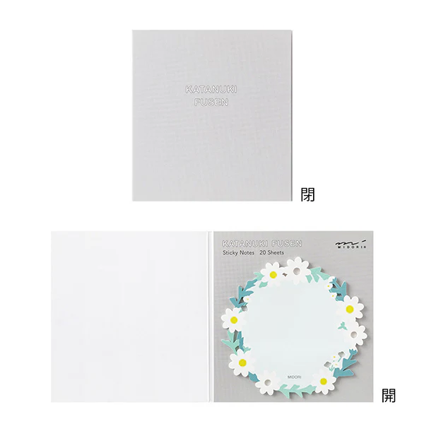 Midori | Notas Adhesivas Die Cutting Wreath White - Image 2