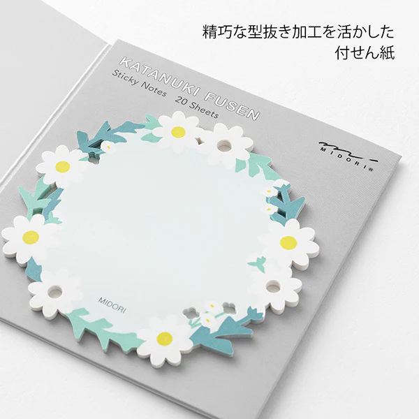 Midori | Notas Adhesivas Die Cutting Wreath White - Image 4