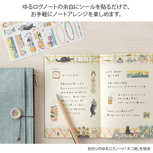 Midori | Pegatinas Yuru Log Cat (2pc) - Image 4