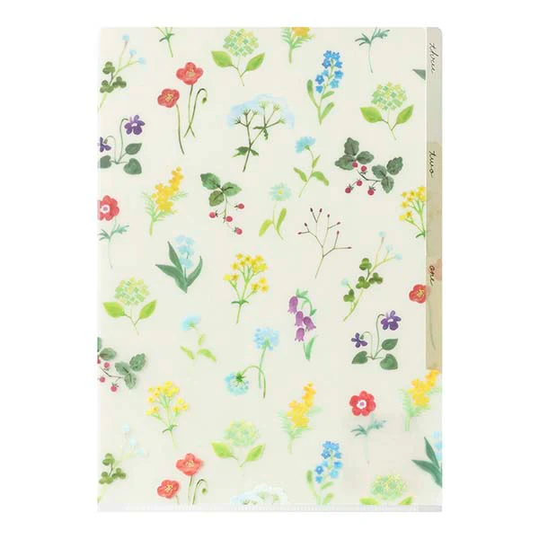 Midori | Portafolios de 3 Compartimentos A4 Flowers C