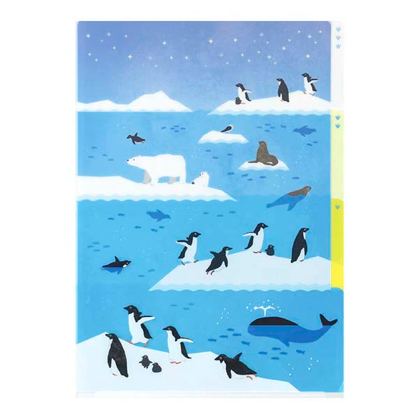 Midori | Portafolios de 3 Compartimentos A4 Sea Creatures
