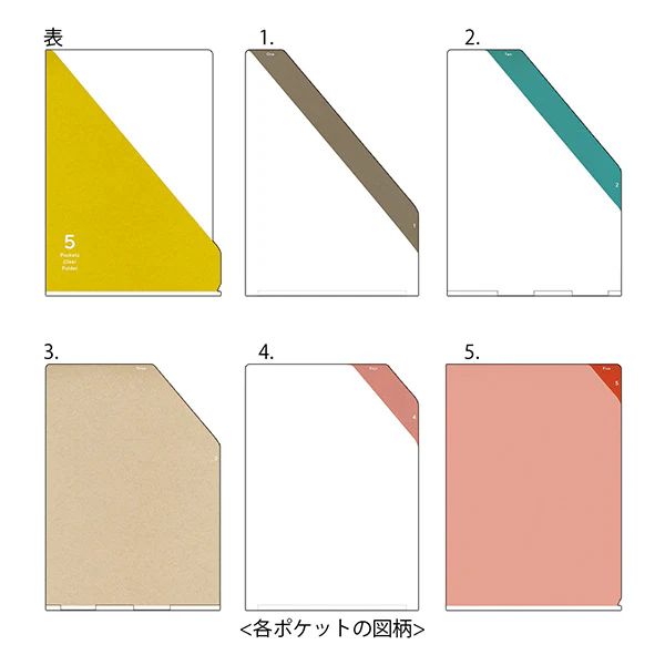 Midori | Portafolios de 5 Compartimentos A4 Stripe Yellow - Image 4