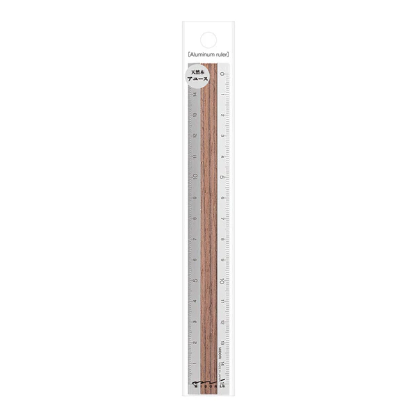 Midori | Regla de Aluminio y Madera 15cm Dark Brown - Image 3