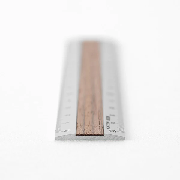 Midori | Regla de Aluminio y Madera 15cm Dark Brown - Image 5