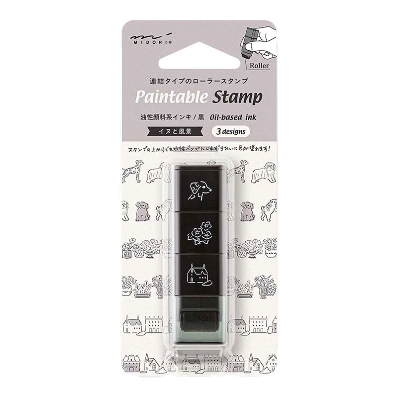 Midori | Sello Entintado Roller Dog & Landscape