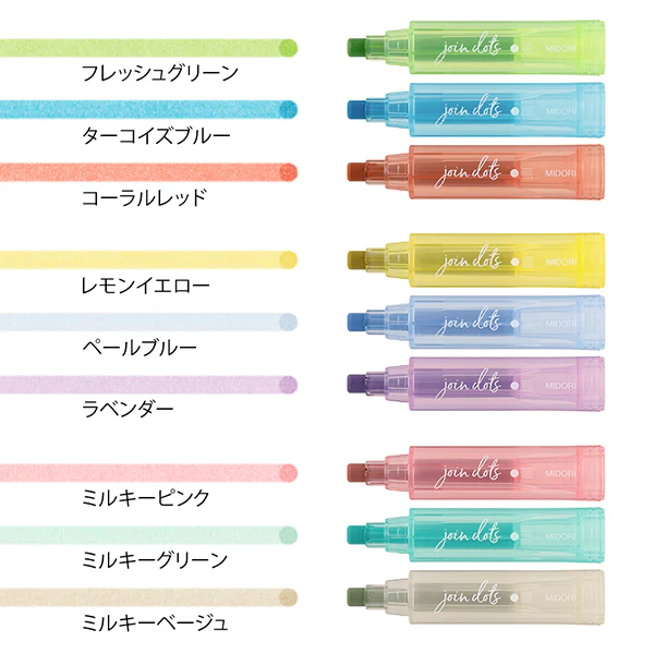 Midori | Set de 3 Rotuladores Multicolor Connecting Pen Join Dots Right - Image 2
