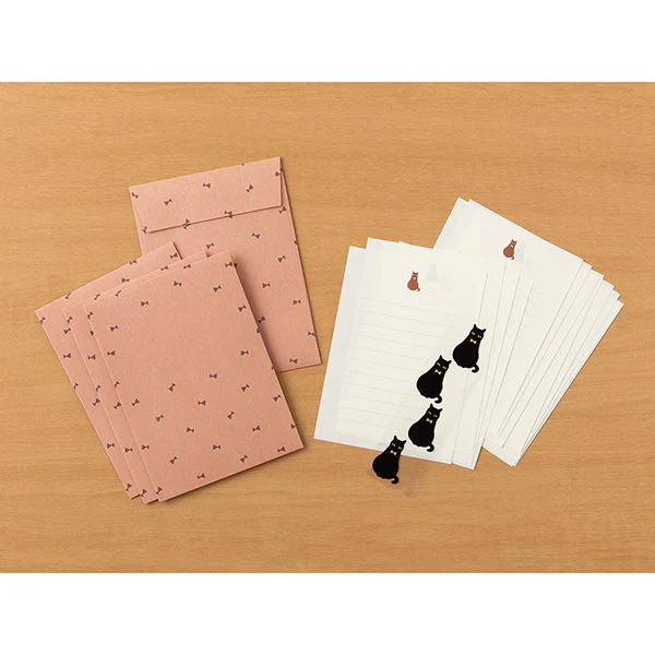 Midori | Set de Cartas Con Pegatinas Black Cat - Image 2