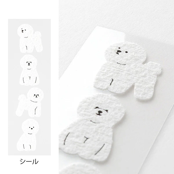 Midori | Set de Cartas Mini con Pegatinas Bichon Frise - Image 5