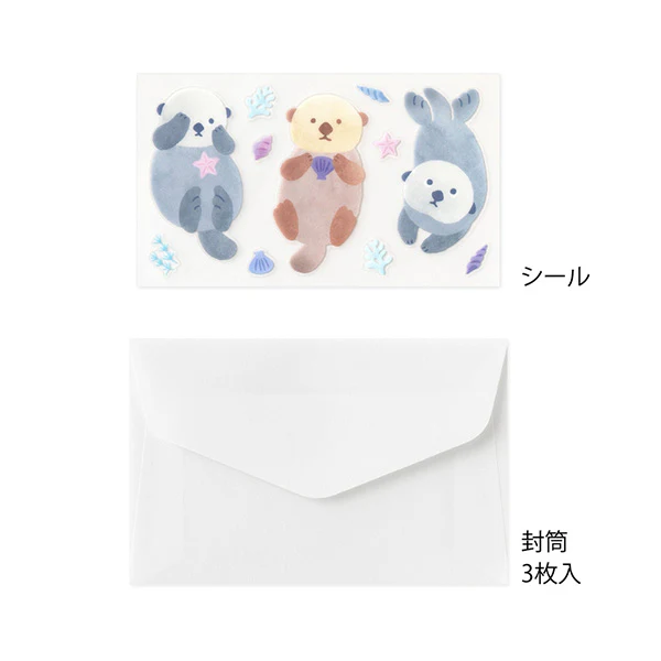 Midori | Set de Cartas Mini con Pegatinas For You Sea Otter - Image 4