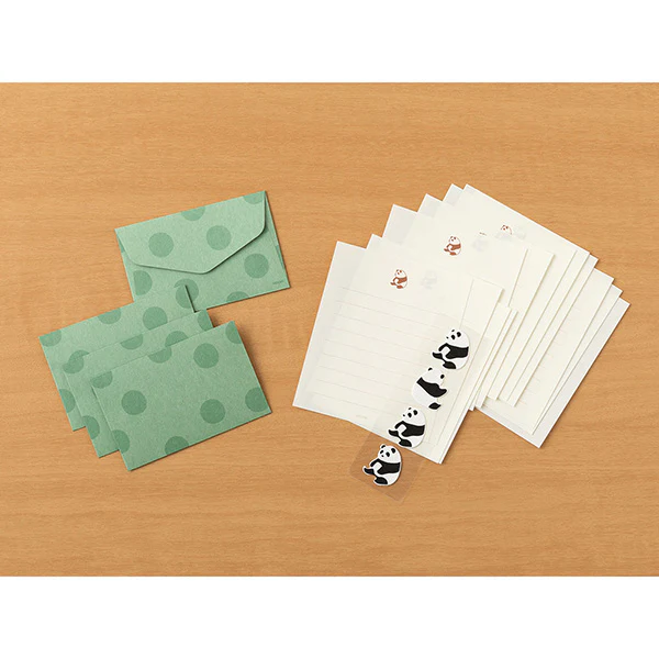 Midori | Set de Cartas Mini con Pegatinas Panda - Image 2