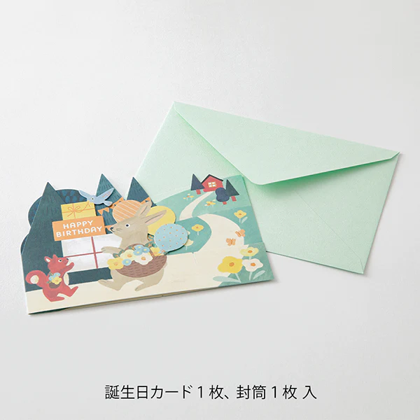 Midori | Tarjeta de Felicitación 3D Birthday Forest Animals - Image 3