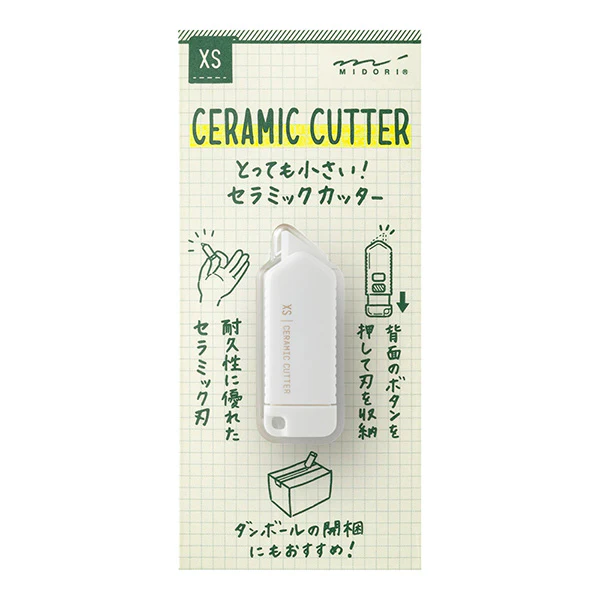 Midori | XS Mini Cutter Compacto de Cerámica Blanco