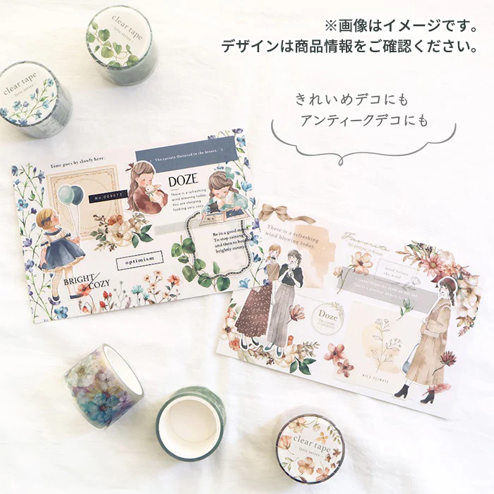 Mind Wave | Lyric Series Flowers Blue Clear PET Tape - Image 2
