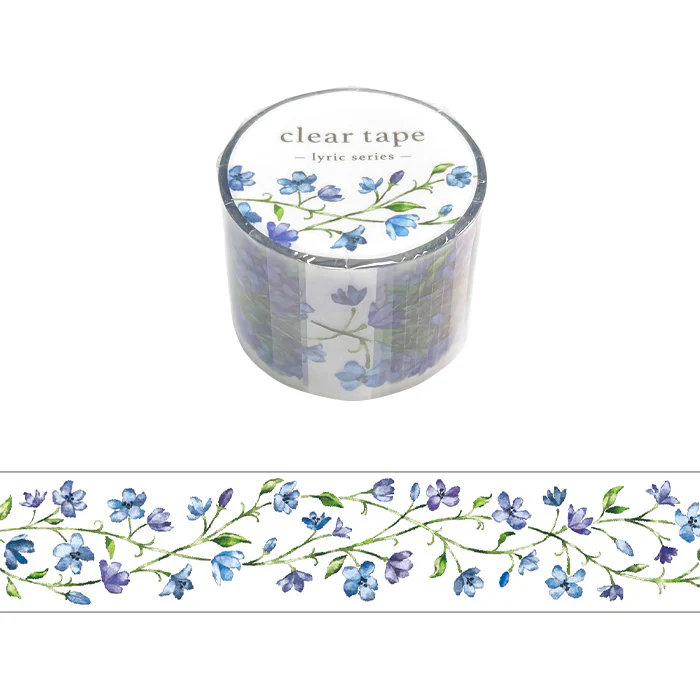 Mind Wave | Lyric Series Flowers Blue Clear PET Tape