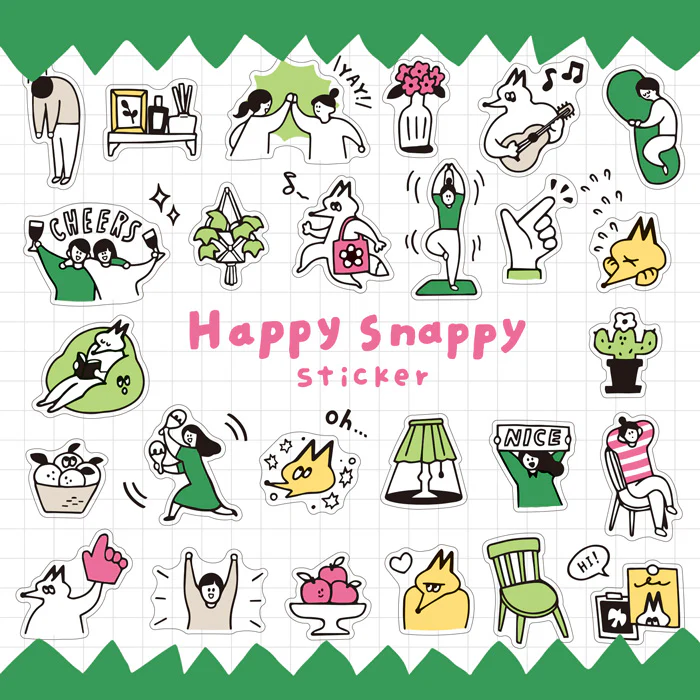 Mind Wave | Pegatinas Happy Snappy Green - Image 2