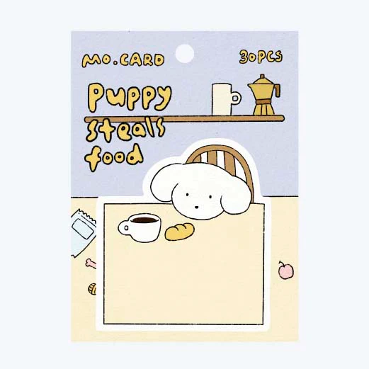 Mo Card | Notas Adhesivas Dog Club Puppy Steals Food