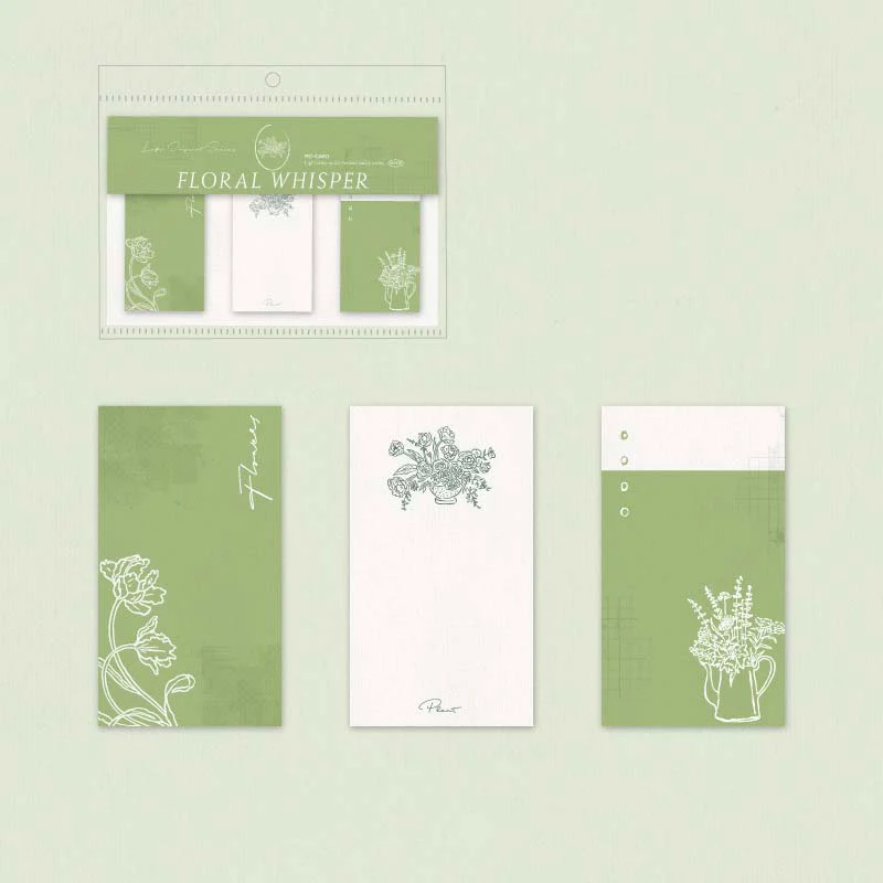 Mo Card | Set de Notas Adhesivas Life Imprint Floral Whisper