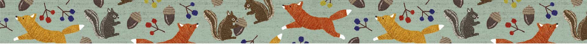 MT Masking Tape | Embroidered Fox And Squirrel Washi Tape - Image 3