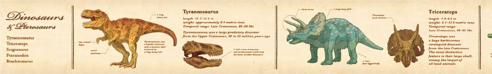 MT Masking Tape |  Encyclopedia Dinosaur Washi Tape - Image 3