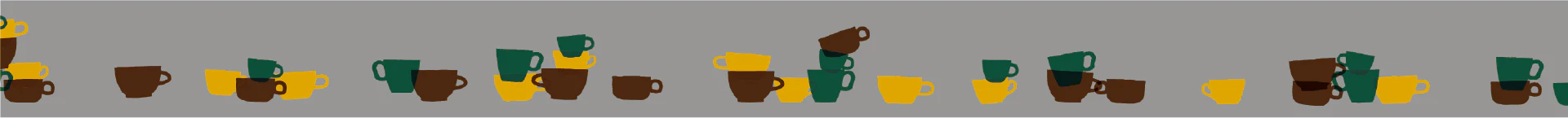MT Masking Tape | MT Upcycle Coffee Overlapping Teacups Washi Tape - Image 3