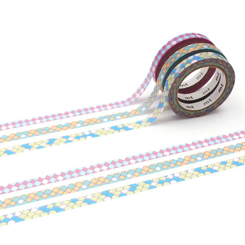 MT Masking Tape | Tile Slim Washi Tape (Set de 3)