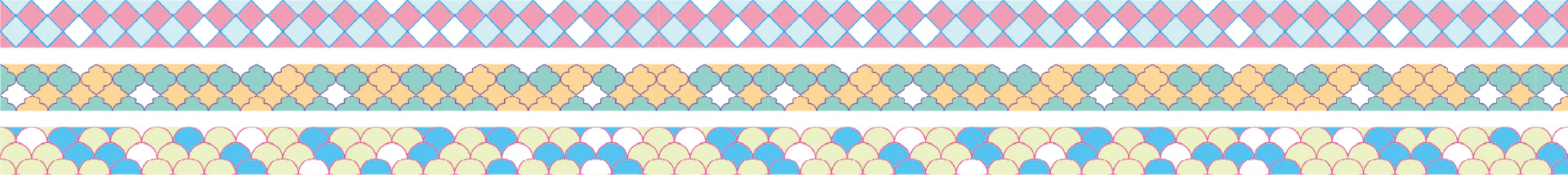 MT Masking Tape | Tile Slim Washi Tape (Set de 3) - Image 2