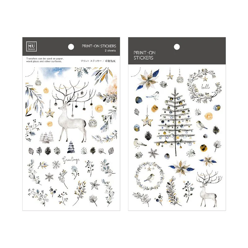 MU LifeStyle | Pegatinas Transferibles 1011 Silver Christmas