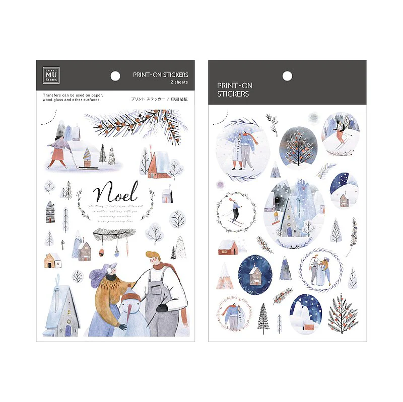 MU LifeStyle | Pegatinas Transferibles 1018 Winter Snow Play
