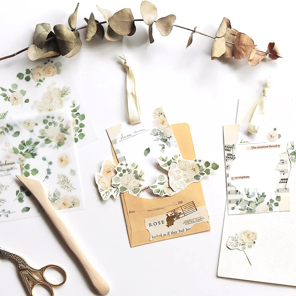 MU LifeStyle | Pegatinas Transferibles 169 Elegant White Flowers - Image 4