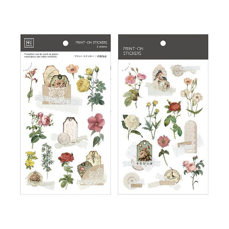 MU LifeStyle | Pegatinas Transferibles 231 Journal Flower Tag