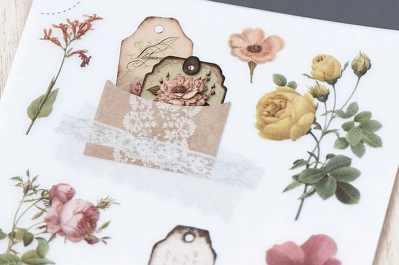 MU LifeStyle | Pegatinas Transferibles 231 Journal Flower Tag - Image 2