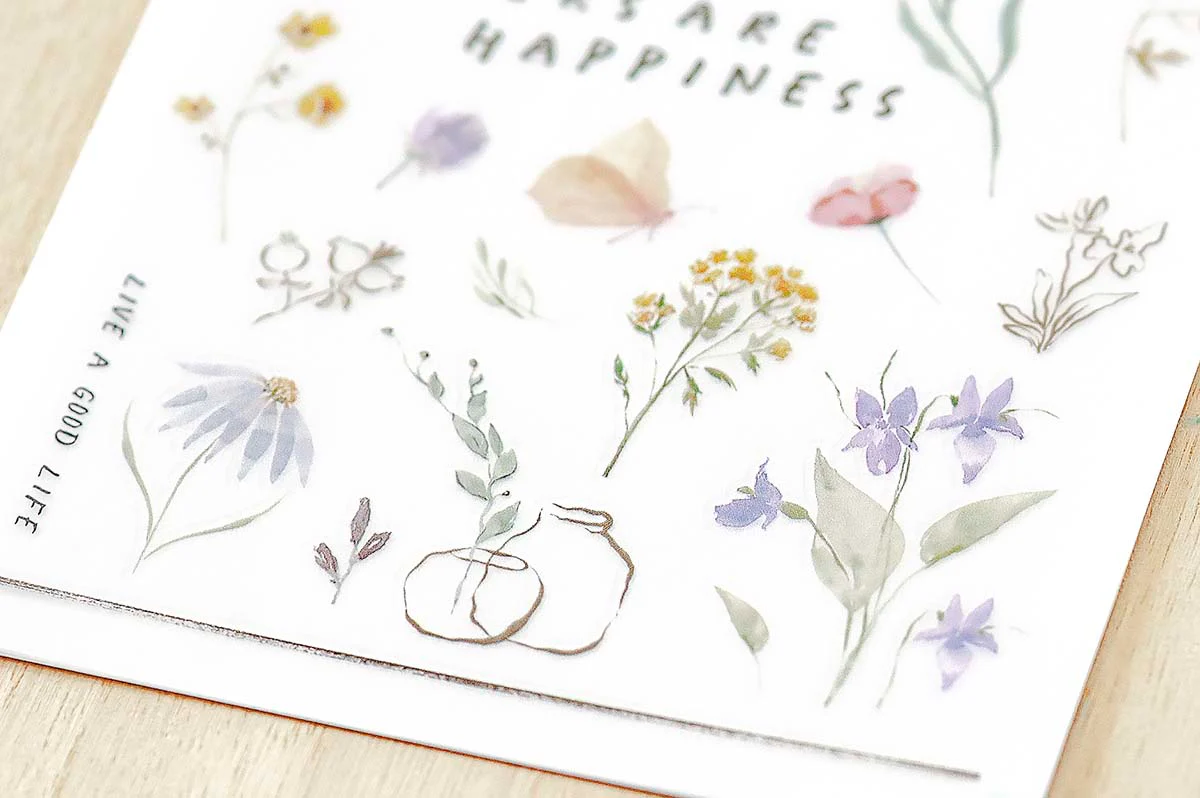 MU LifeStyle | Pegatinas Transferibles 250 Flowers Are Happiness - Image 2