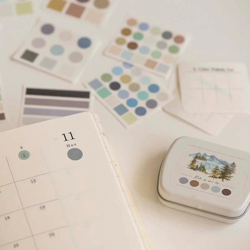 MU Lifestyle | Set de Pegatinas Mini Tin Palette 01 Moriyama - Image 2