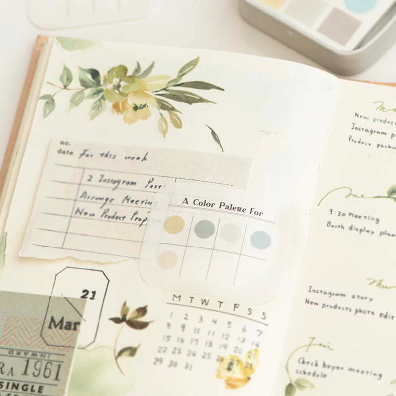 MU Lifestyle | Set de Pegatinas Mini Tin Palette 04 Fresh Flowers - Image 2