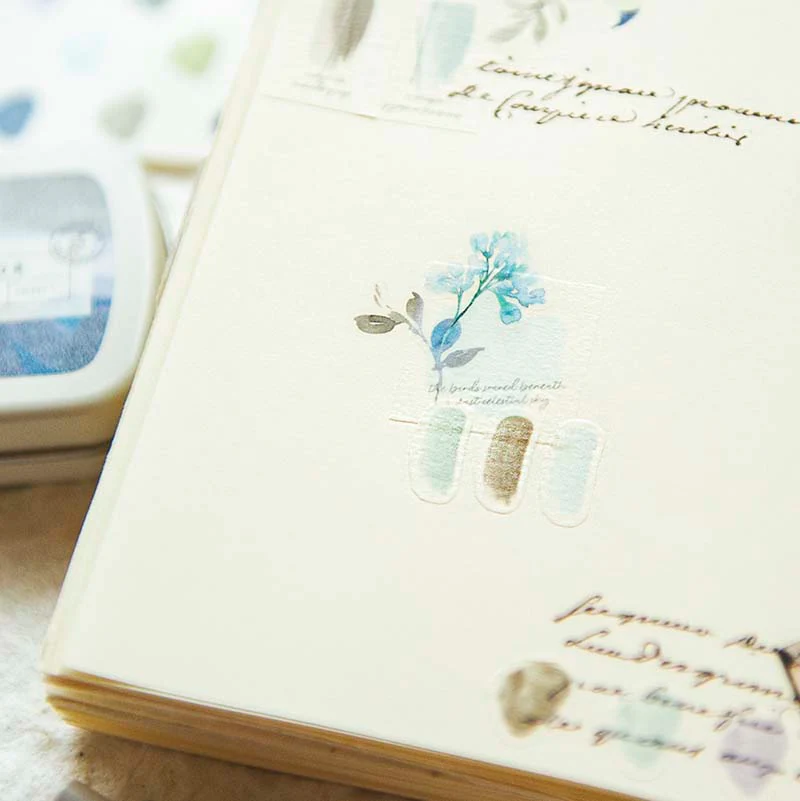 MU Lifestyle | Set de Pegatinas Mini Tin Palette 06 Quiet Blue - Image 2