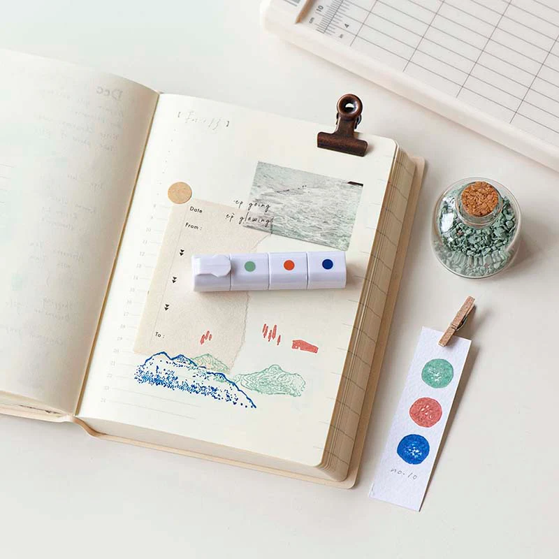 MU LifeStyle | Set de Tinta para Sellos Ink Pen 10 Aged Scroll Hue
