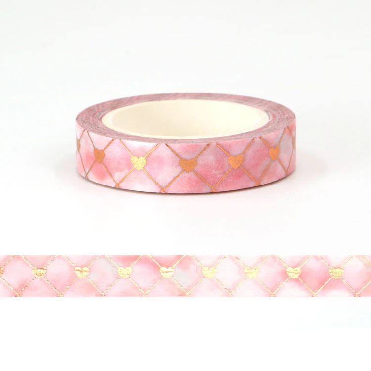 MZW | Foil Pink Cloud Heart Washi Tape