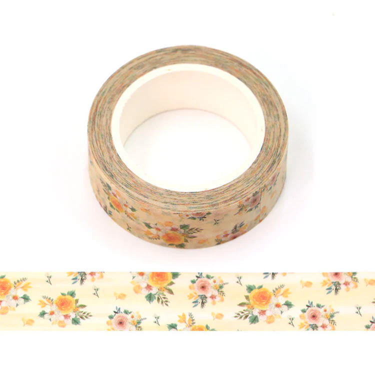 MZW | Yellow Floral Washi Tape