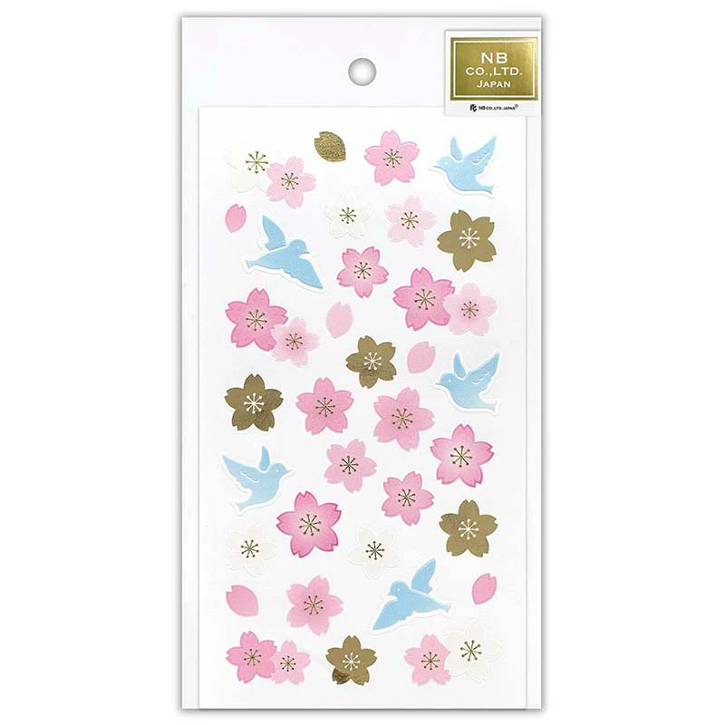 NB CO | Pegatinas Blue Bird and Cherry Blossom