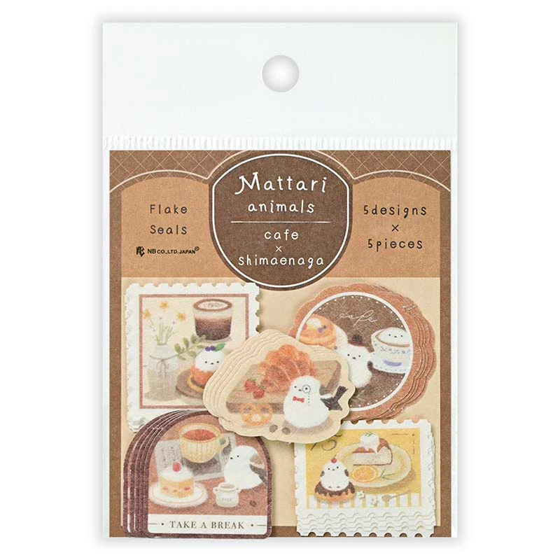 NB CO | Pegatinas Flake Mattari Animals Cafe Shimaenaga