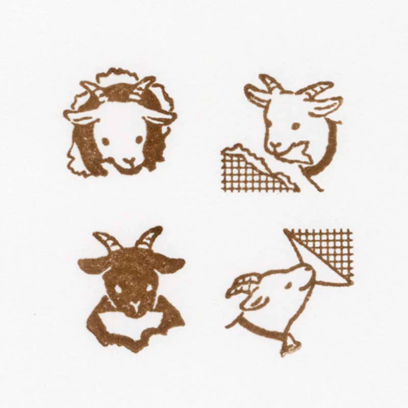 NB CO | Set de 4 Sellos In The Margin Naughty Goat - Image 4