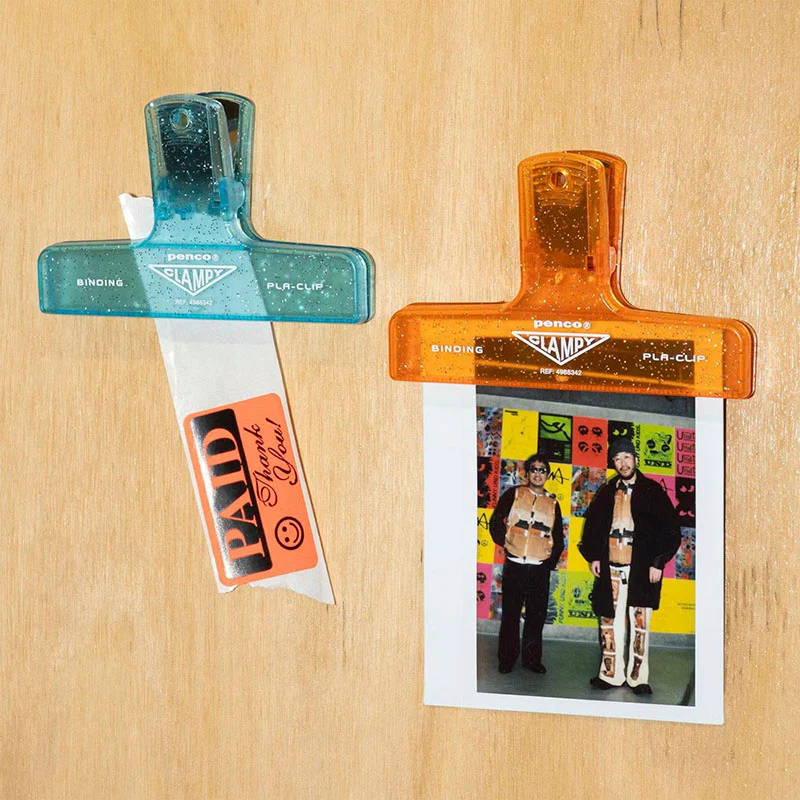 Penco | Clip de Plástico Glitter Orange - Image 3