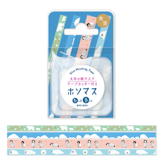 RyuRyu | Set de Washi Tapes Slim Ice Friends